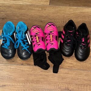 Adidas Kids soccer shin guards & cleats